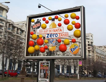 3D creative executions on billboard